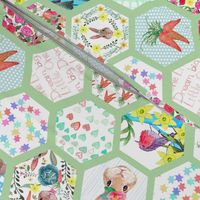 Woodland Bunny Nursery cheater quilt 