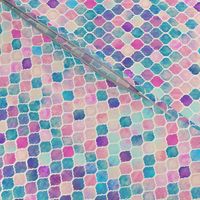 Extra Tiny Rainbow Pastel Watercolor Moroccan Pattern