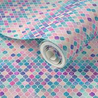 Extra Tiny Rainbow Pastel Watercolor Moroccan Pattern