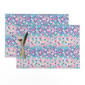 Extra Tiny Rainbow Pastel Watercolor Moroccan Pattern