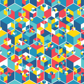 Hexagon Cubes - Cool