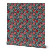 Pomegranate garden on navy