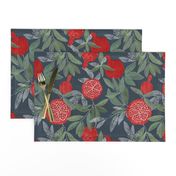 Pomegranate garden on navy