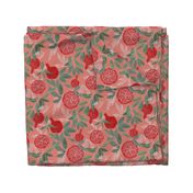 Pomegranate garden on peach pink