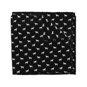 Irish Setter dog fabric silhouette pattern black