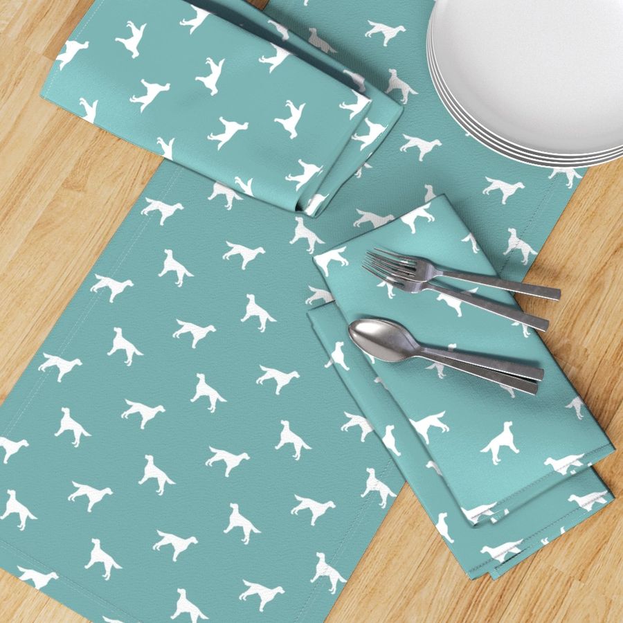 Irish Setter dog fabric silhouette pattern gulf