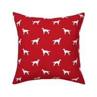 Irish Setter dog fabric silhouette pattern red