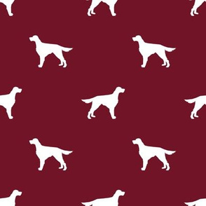 Irish Setter dog fabric silhouette pattern ruby