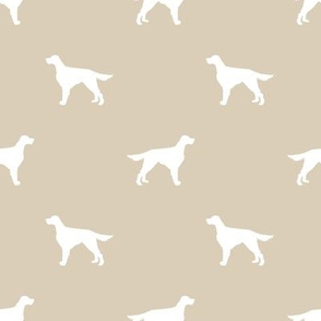Irish Setter dog fabric silhouette pattern sand