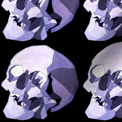 purple skulls heads skeletons bones anatomy gothic death
