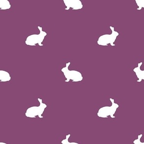 Rabbit fabric silhouette pattern amethyst