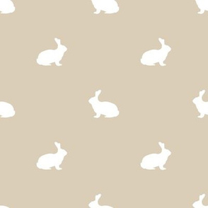 Rabbit fabric silhouette pattern sand
