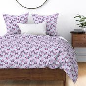 butterfly fabric // monarch butterflies spring florals design andrea lauren fabric - lavender
