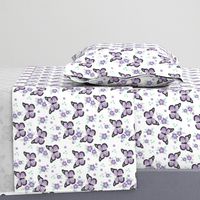 butterfly fabric // monarch butterflies spring florals design andrea lauren fabric - purple