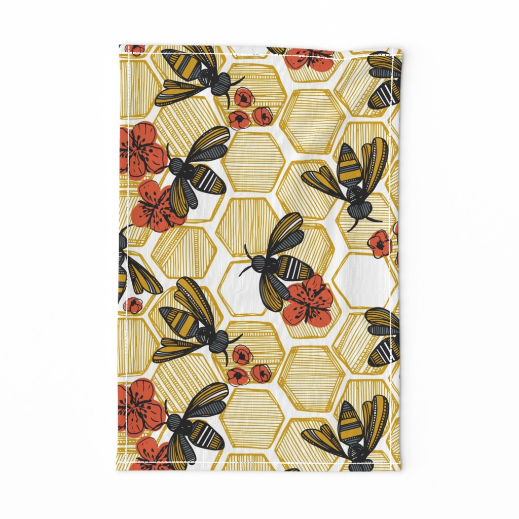 Honey Bee Hexagon Large