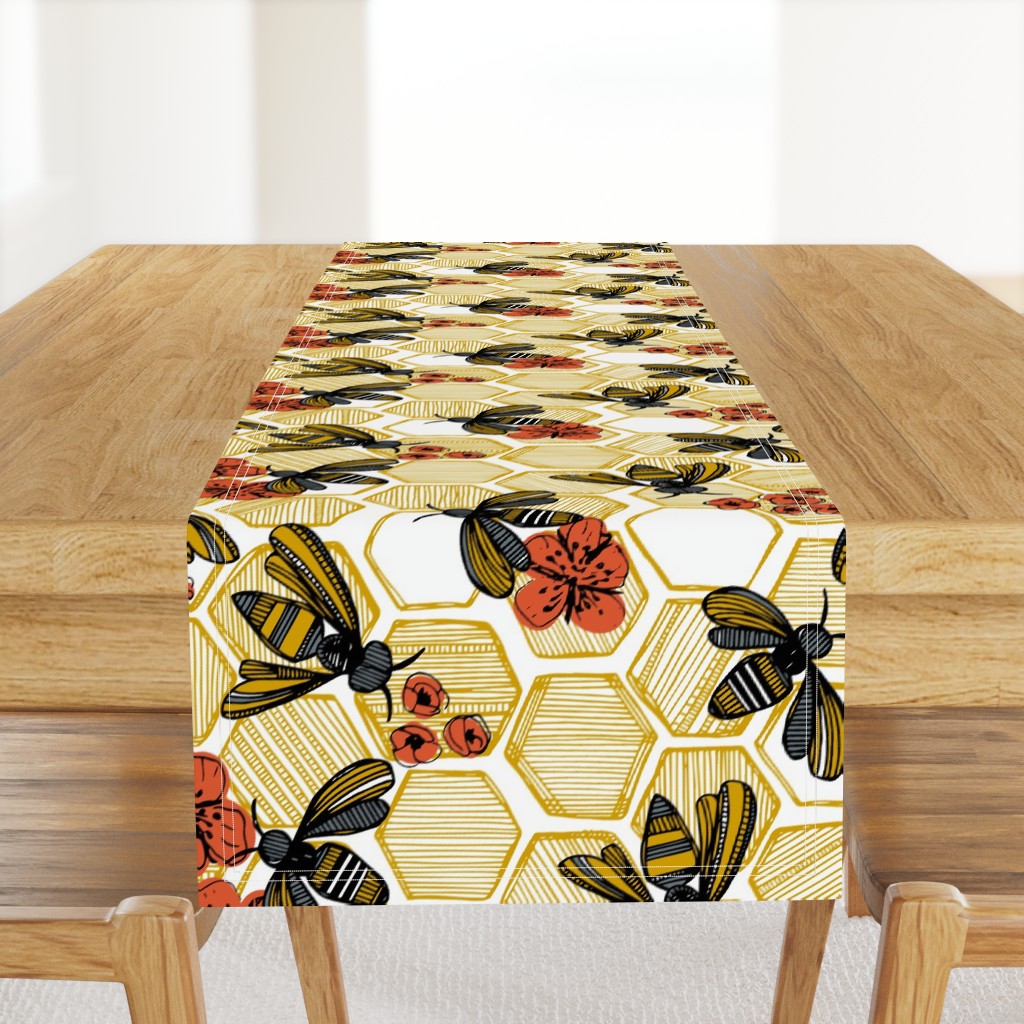 Honey Bee Hexagon Large