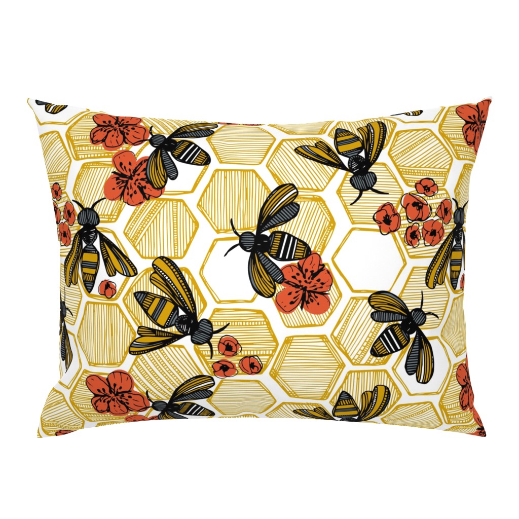 Honey Bee Hexagon Large