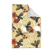 Honey Bee Hexagon Large