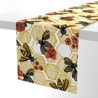 Honey Bee Hexagon Large