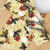 Honey Bee Hexagon Large