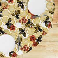 Honey Bee Hexagon Large