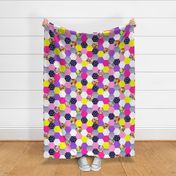 Neon Summer Floral Hexie Quilt V2 