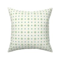 Seamless Spring Green and Blue Green Polka Maxi Diamonds on Cream Background