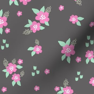 sweet florals // simple spring flowers monarch florals collection by andrea lauren - charcoal and pink