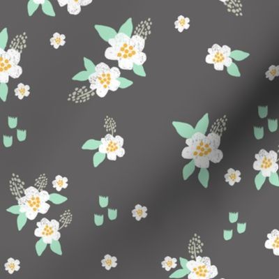 sweet florals // simple spring flowers monarch florals collection by andrea lauren - charcoal and white