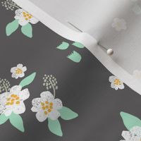 sweet florals // simple spring flowers monarch florals collection by andrea lauren - charcoal and white