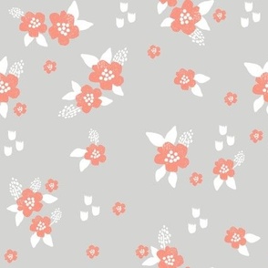 sweet florals // simple spring flowers monarch florals collection by andrea lauren - grey and orange