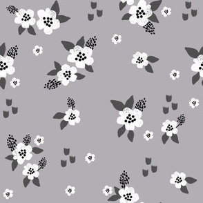 sweet florals // simple spring flowers monarch florals collection by andrea lauren - grey and white