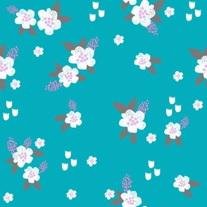 sweet florals // simple spring flowers monarch florals collection by andrea lauren - turquoise and lavender