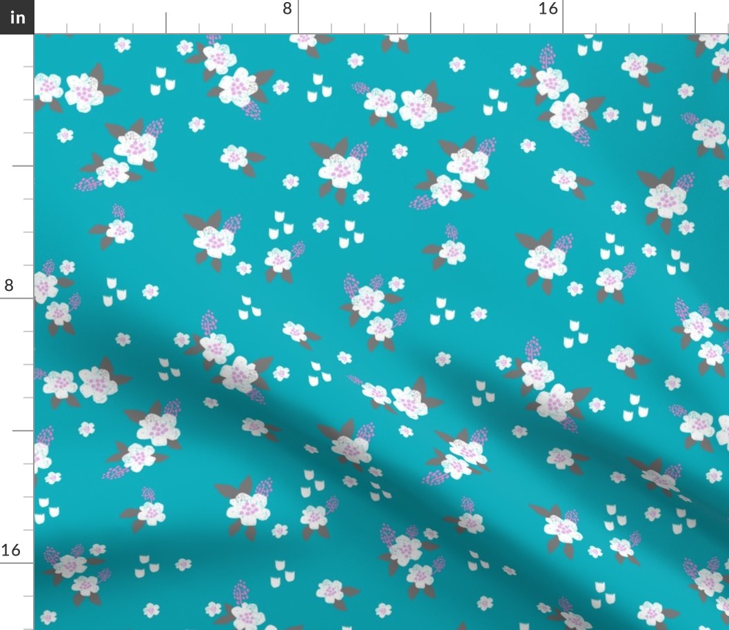 sweet florals // simple spring flowers monarch florals collection by andrea lauren - turquoise and lavender