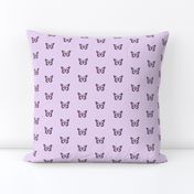 monarch butterfly fabric // simple sweet butterflies design nursery baby girls fabric - lavender