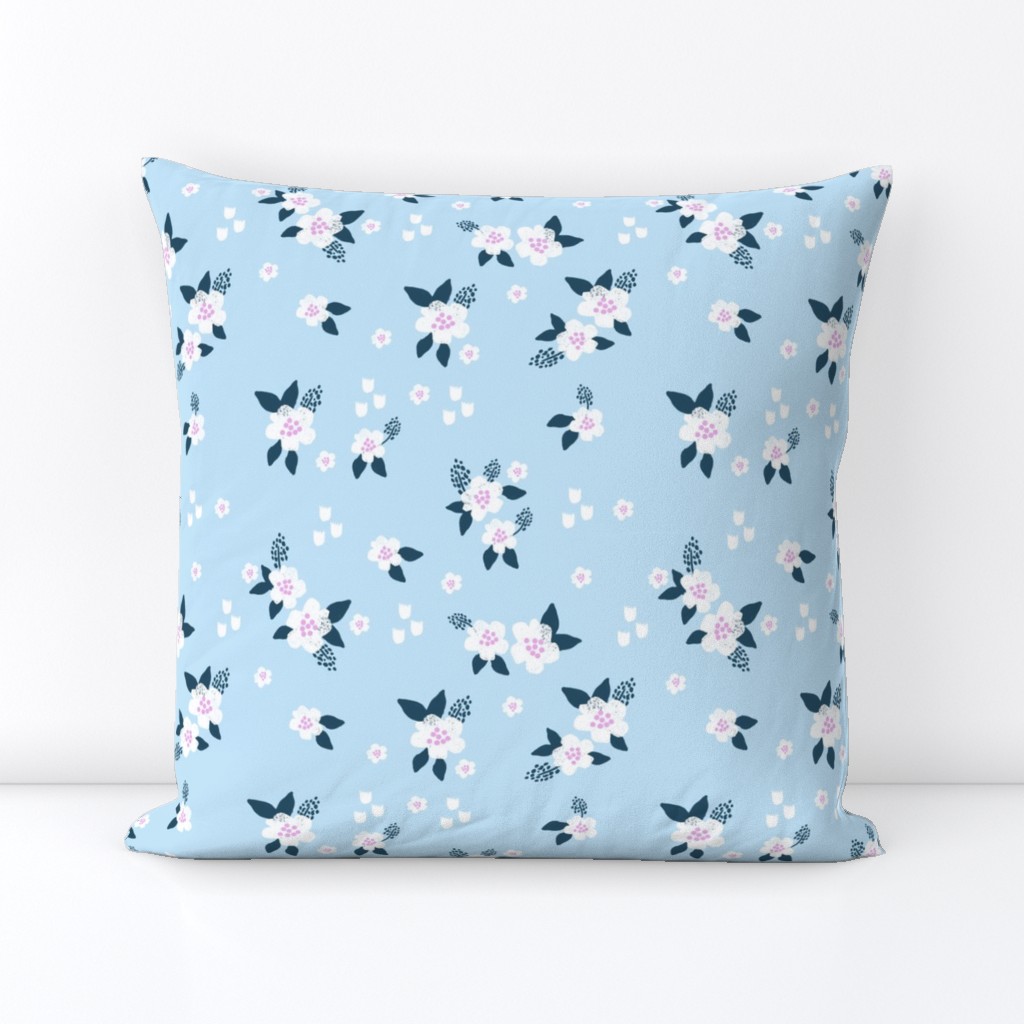 sweet florals // simple spring flowers monarch florals collection by andrea lauren - light blue