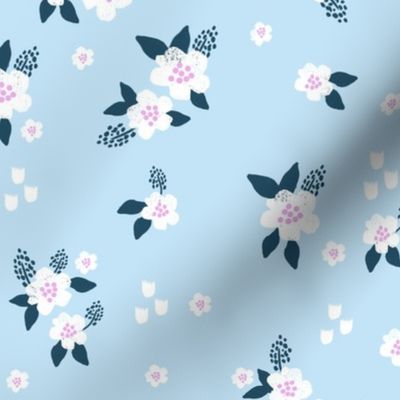 sweet florals // simple spring flowers monarch florals collection by andrea lauren - light blue