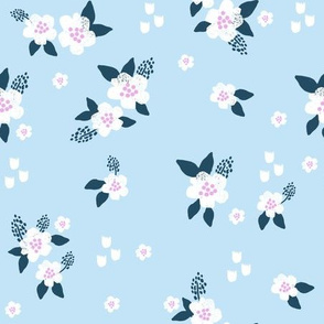 sweet florals // simple spring flowers monarch florals collection by andrea lauren - light blue