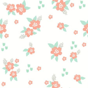 sweet florals // simple spring flowers monarch florals collection by andrea lauren - peach and white