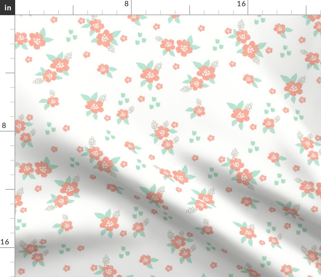 sweet florals // simple spring flowers monarch florals collection by andrea lauren - peach and white