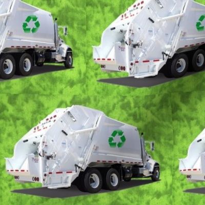Green Garbage Trucks