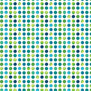 Polka Dots Blue and Green