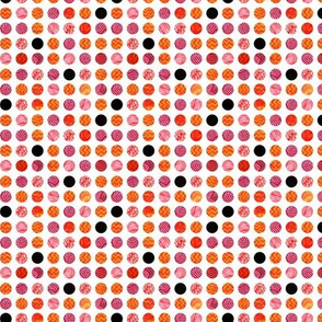 Polka Dots Red and Orange