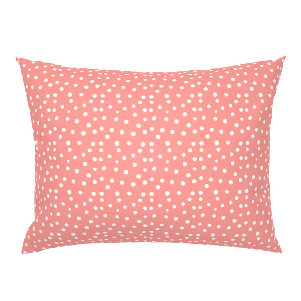 Painted Polka Dot // Coral Orange