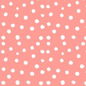 Painted Polka Dot // Coral Orange