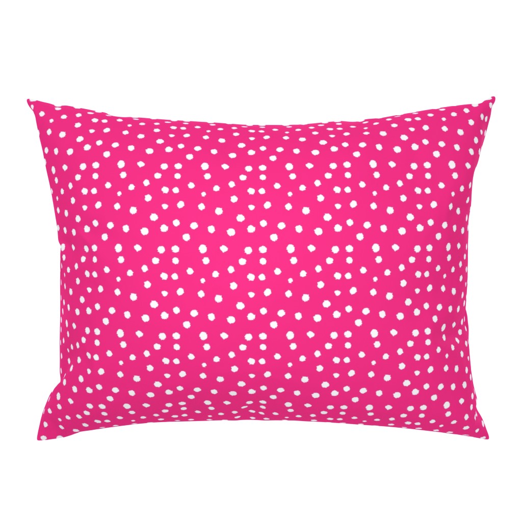 Painted Polka Dot // Medium Hot Pink 