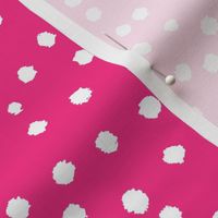 Painted Polka Dot // Medium Hot Pink 