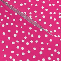 Painted Polka Dot // Medium Hot Pink 
