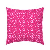 Painted Polka Dot // Medium Hot Pink 