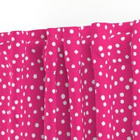 Painted Polka Dot // Medium Hot Pink 